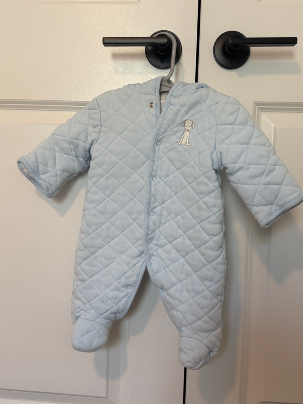 Little Me Blue Baby Boy Quilted Pram Bunting Size 0-3 months